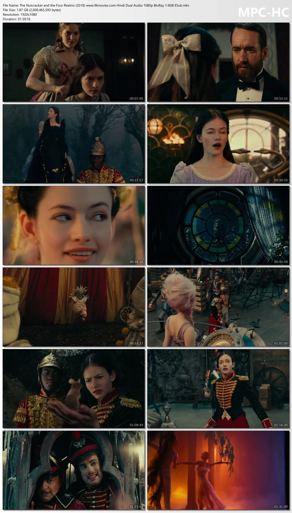 The Nutcracker and the Four Realms 2018 Hindi Dual Audio 1080p | 720p | 480p BluRay ESub Download