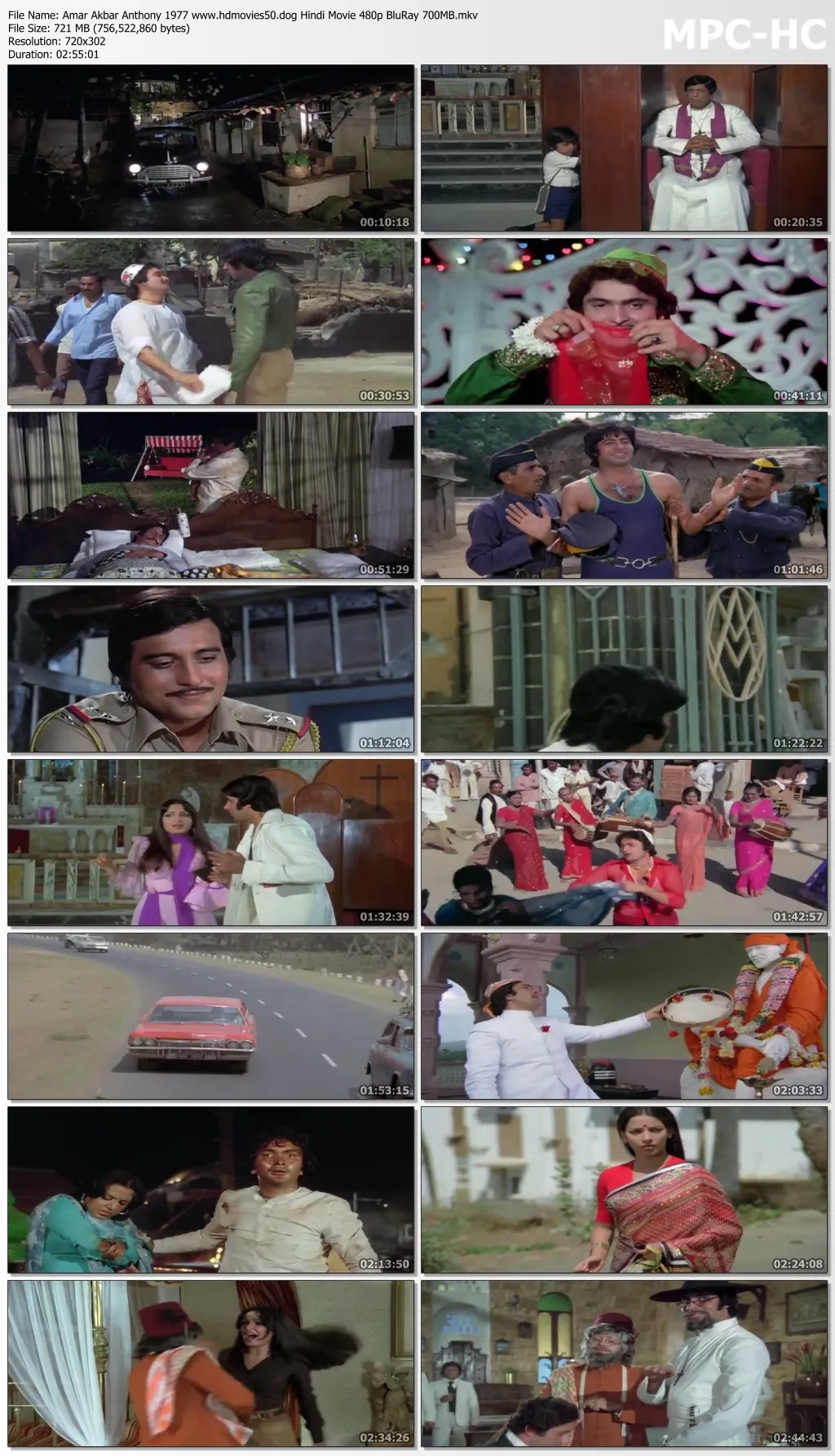 Amar Akbar Anthony 1977 Hindi Movie 480p BluRay 700MB Download