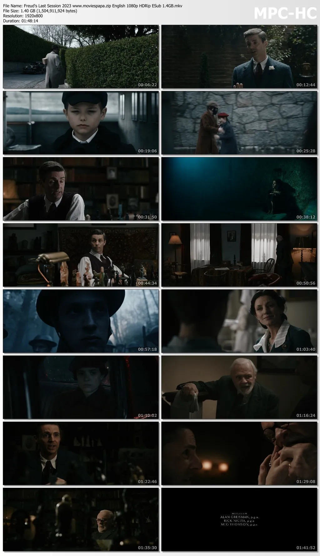 Freud’s Last Session 2023 English 1080p | 720p | 480p HDRip ESub Download