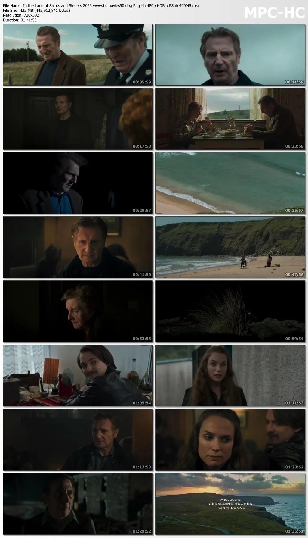 In the Land of Saints and Sinners 2023 English 480p HDRip ESub 400MB Download