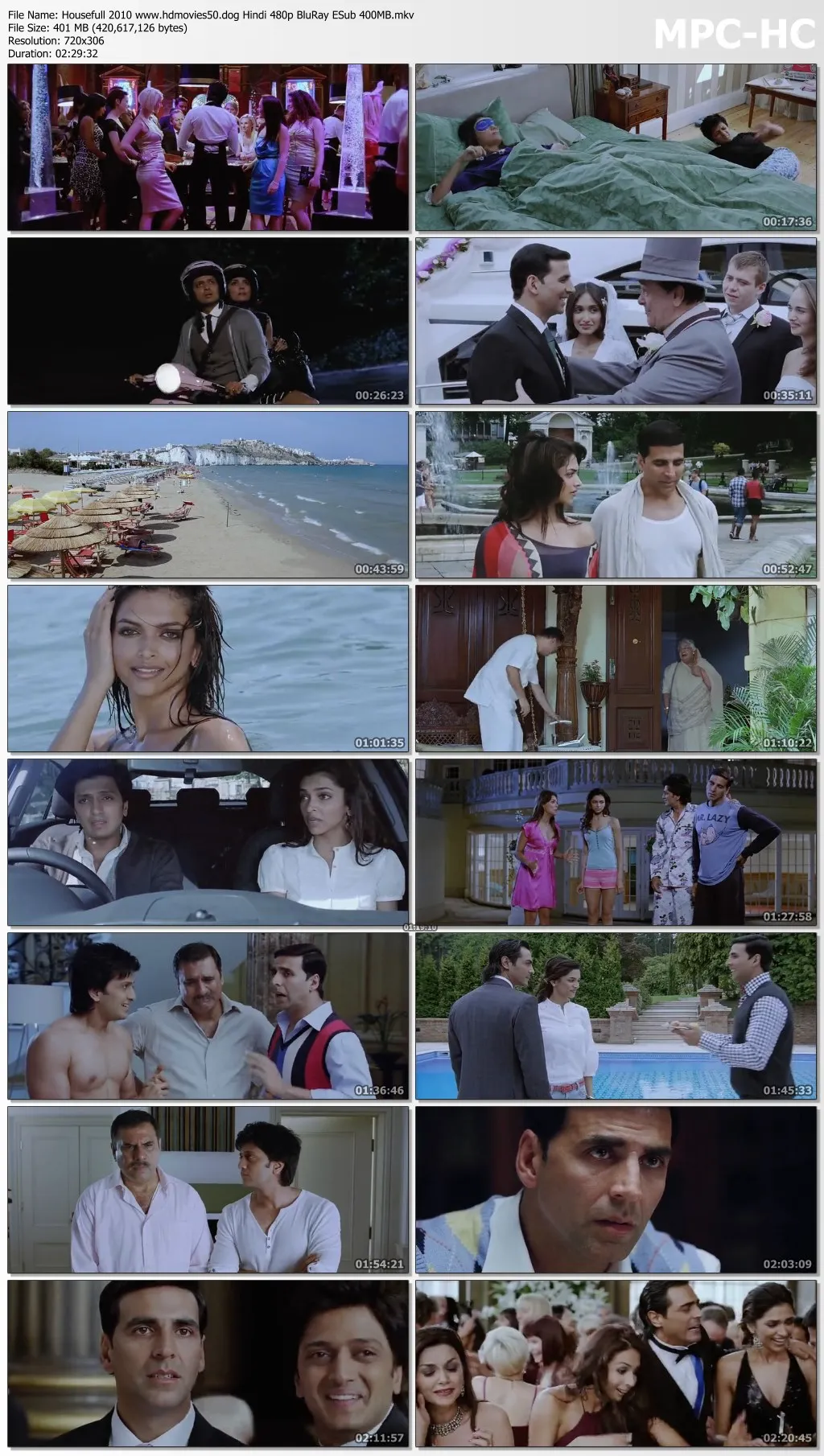 Housefull 2010 Hindi 1080p BluRay ESub 2.5GB Download