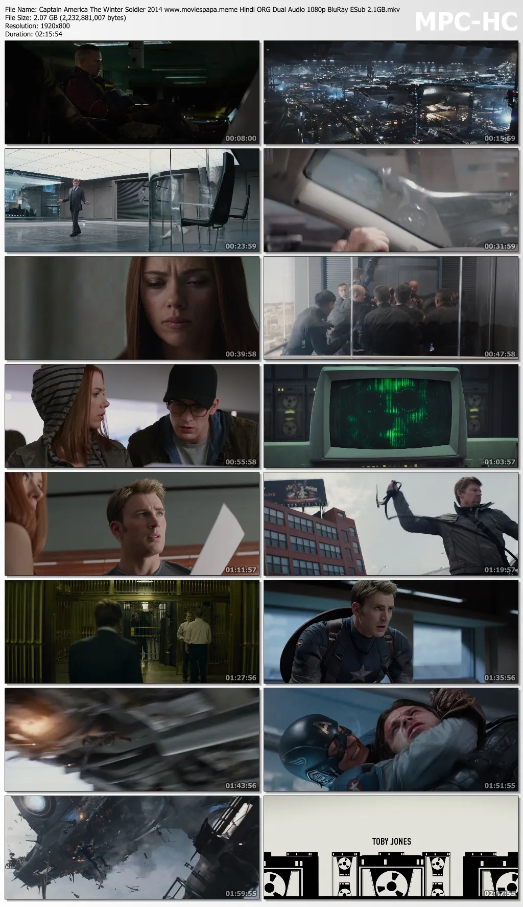 Captain America The Winter Soldier 2014 Hindi ORG Dual Audio 1080p | 720p | 480p BluRay