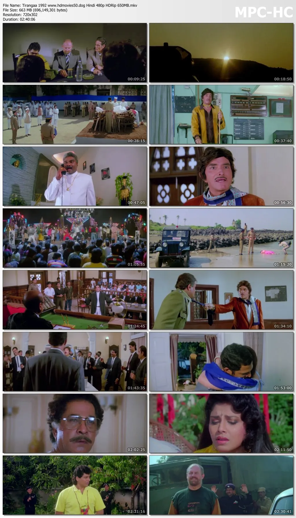 Tirangaa 1992 Hindi 1080p HDRip 2.7GB Download