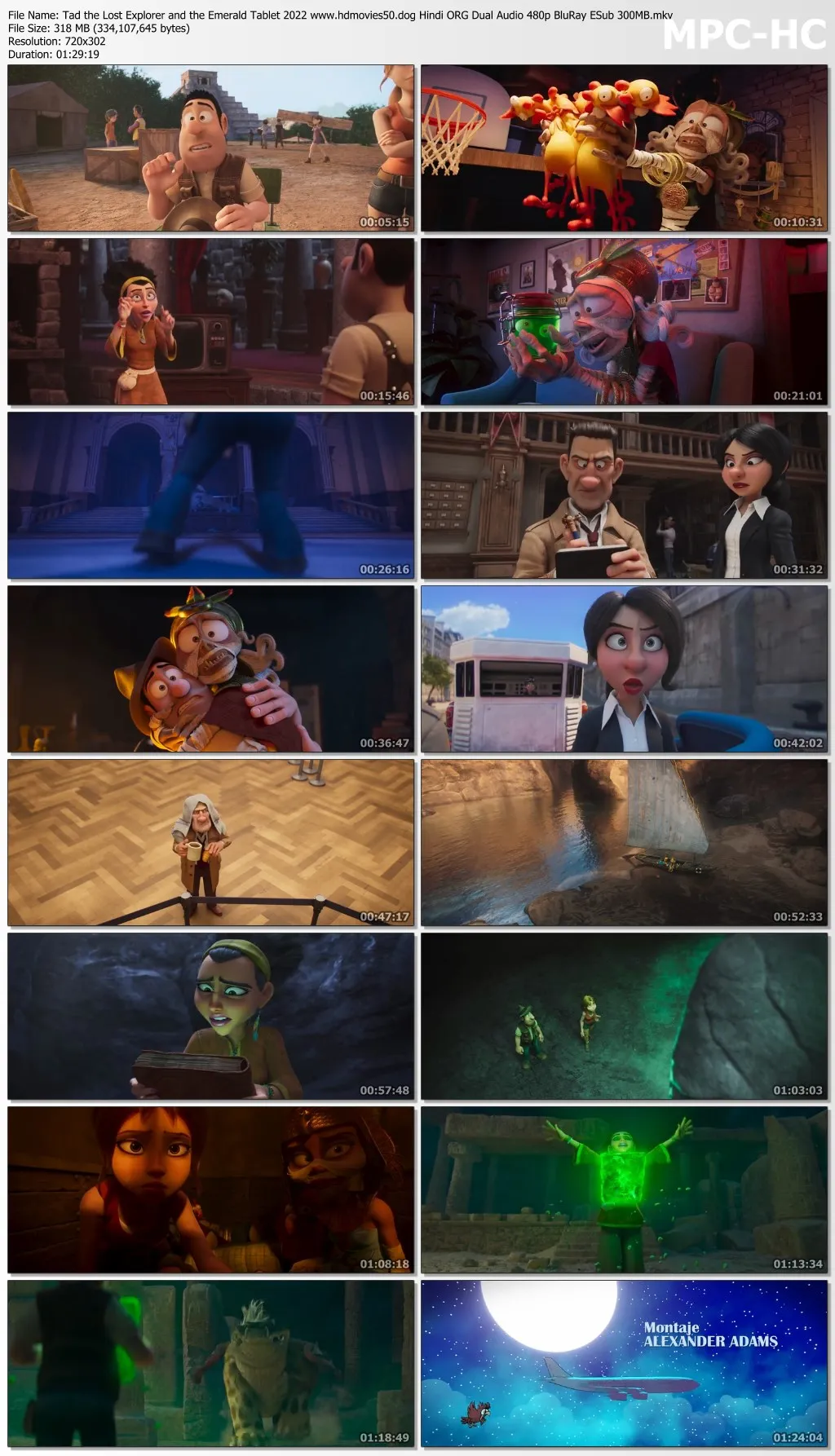 Tad the Lost Explorer and the Emerald Tablet 2022 Hindi ORG Dual Audio 480p BluRay ESub