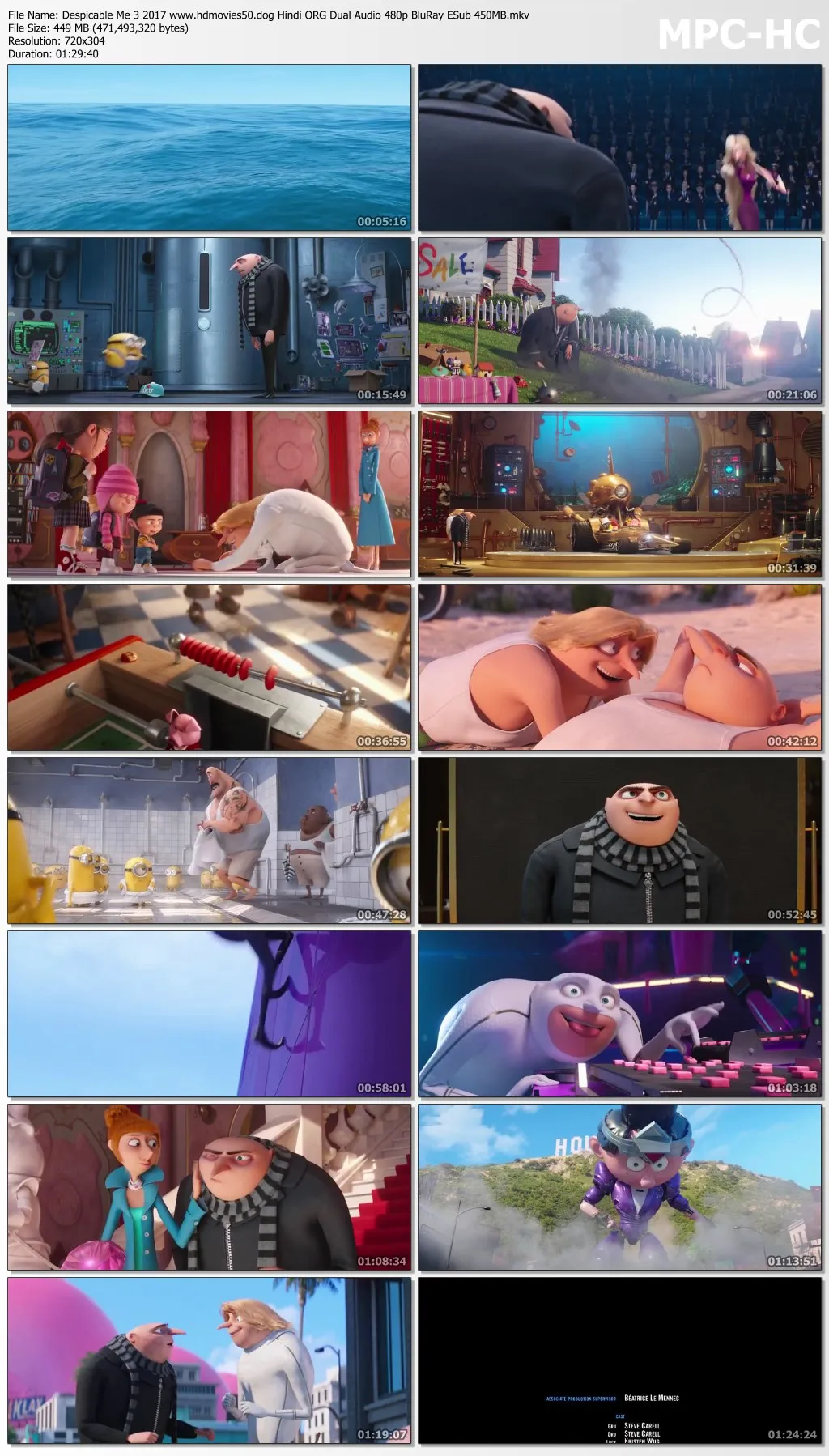 Despicable Me 3 2017 Hindi ORG Dual Audio 1080p BluRay ESub 1.5GB Download