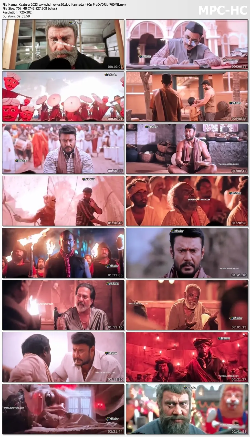 Kaatera 2023 Kannada 480p PreDVDRip 700MB Download