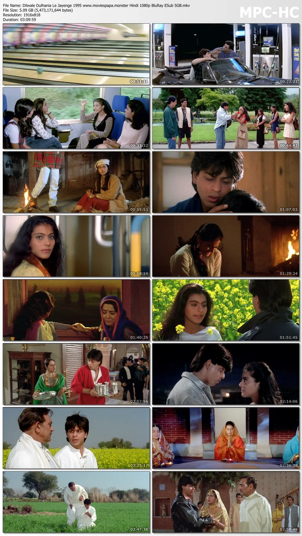 Dilwale Dulhania Le Jayenge 1995 Hindi 1080p | 720p | 480p BluRay ESub Download