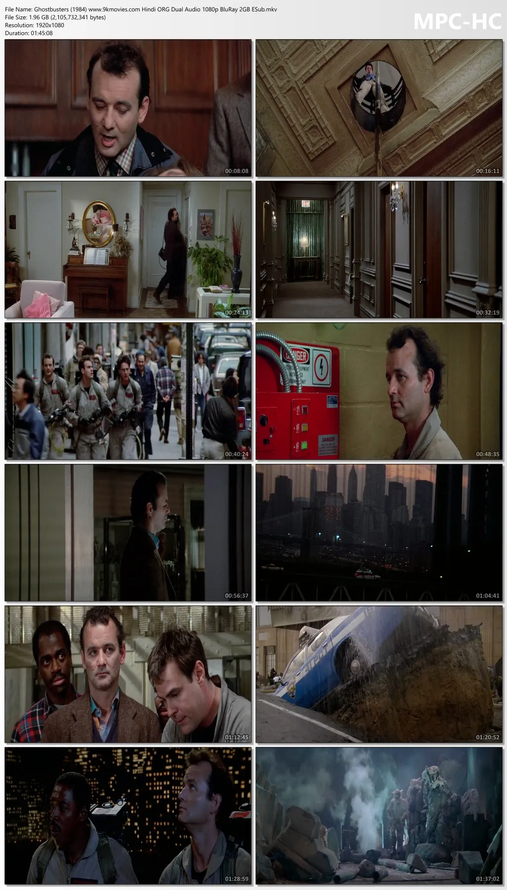 Ghostbusters 1984 Hindi ORG Dual Audio 1080p | 720p | 480p BluRay ESub Download