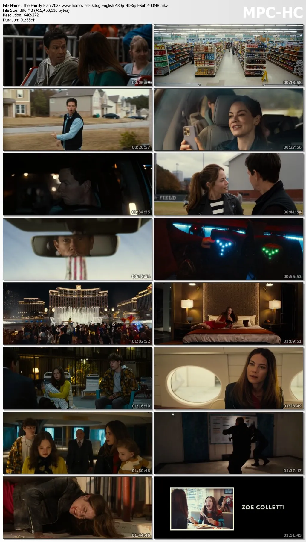 The Family Plan 2023 English 480p HDRip ESub 400MB Download