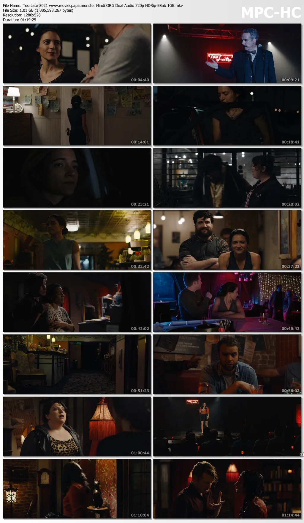 Too Late 2021 Hindi ORG Dual Audio 720p | 480p HDRip ESub Download