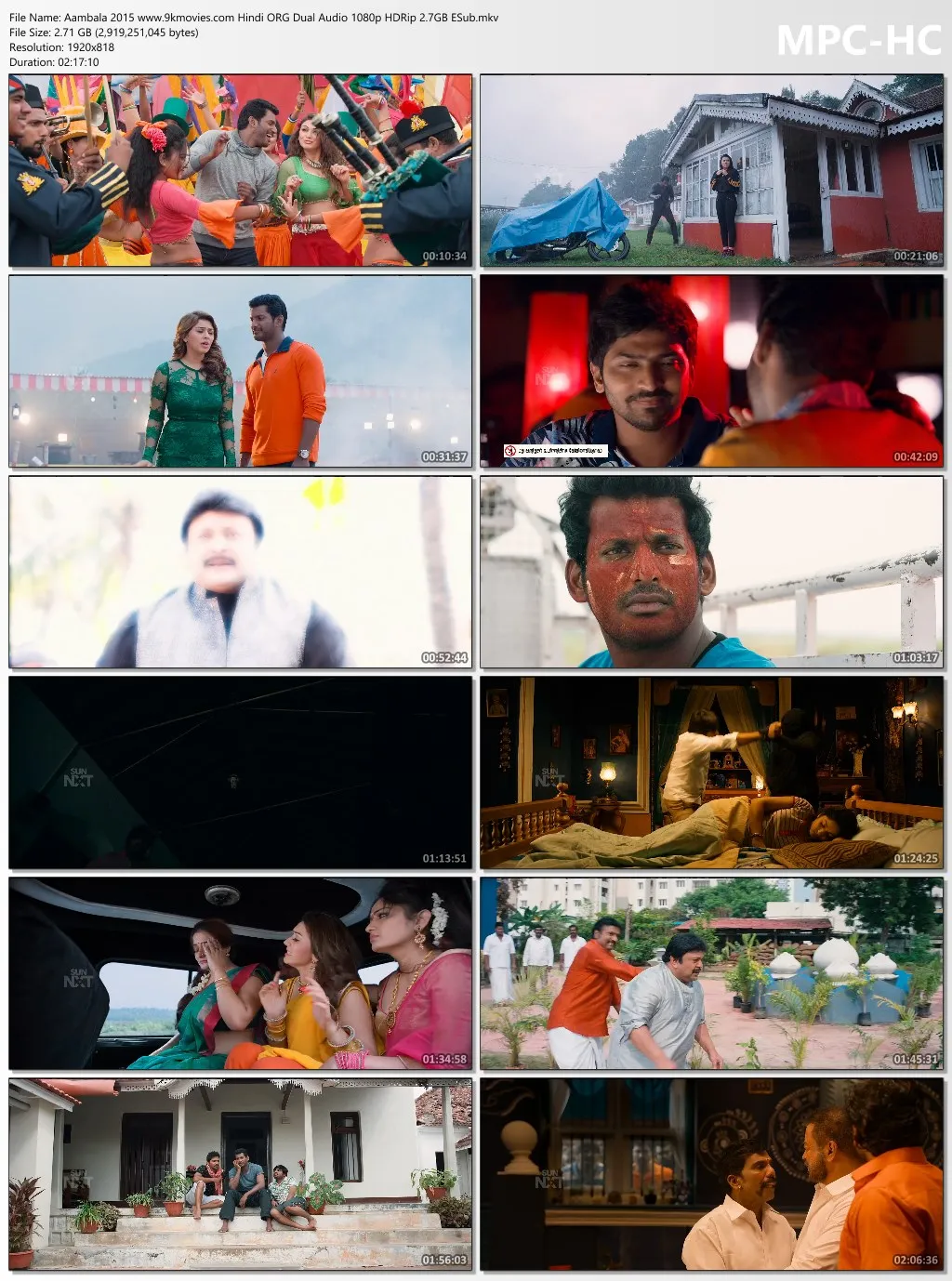 Aambala 2015 Hindi ORG Dual Audio 1080p | 720p | 480p HDRip ESub Download