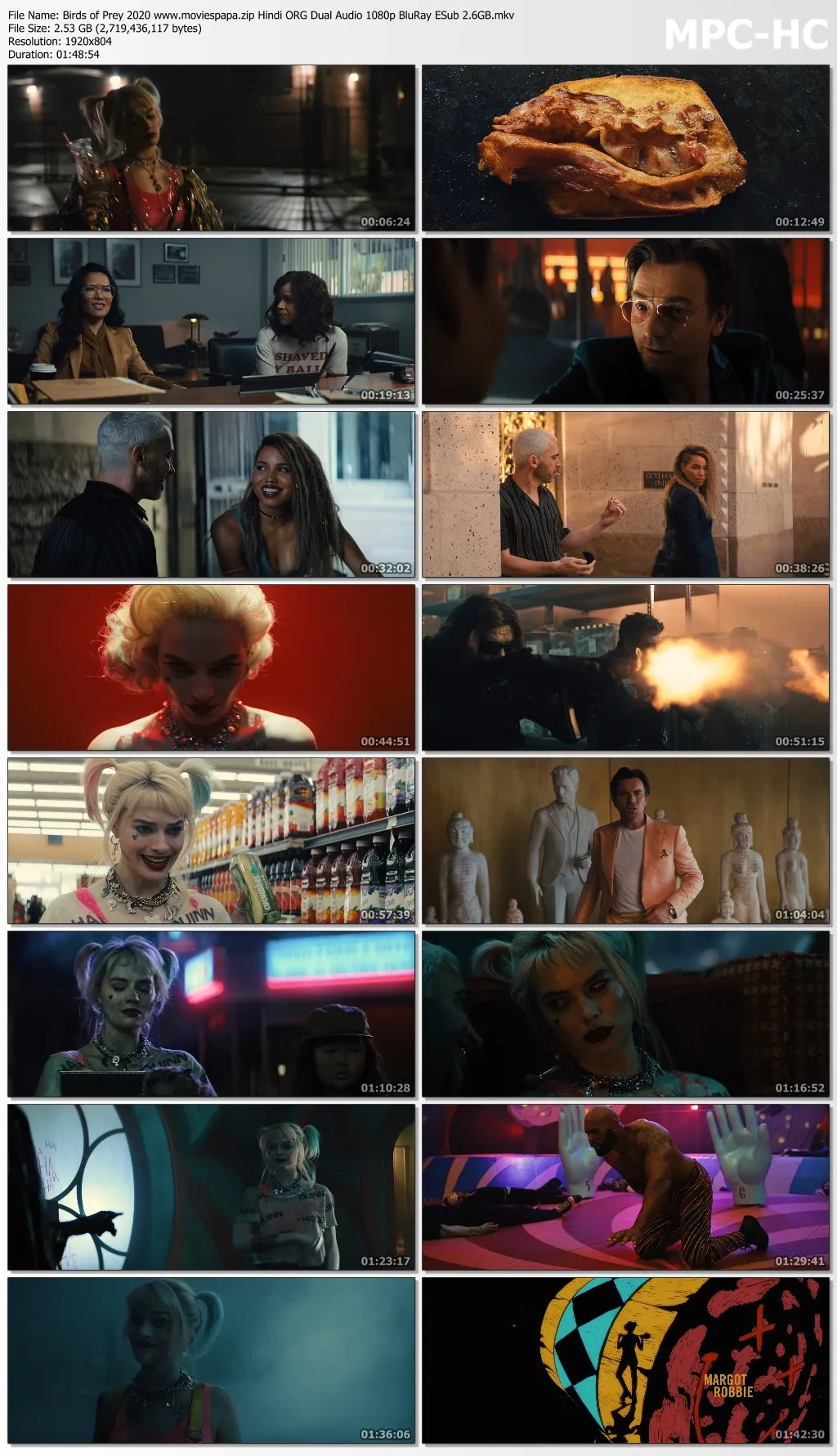 Birds of Prey 2020 Hindi ORG Dual Audio 1080p | 720p | 480p BluRay ESub Download