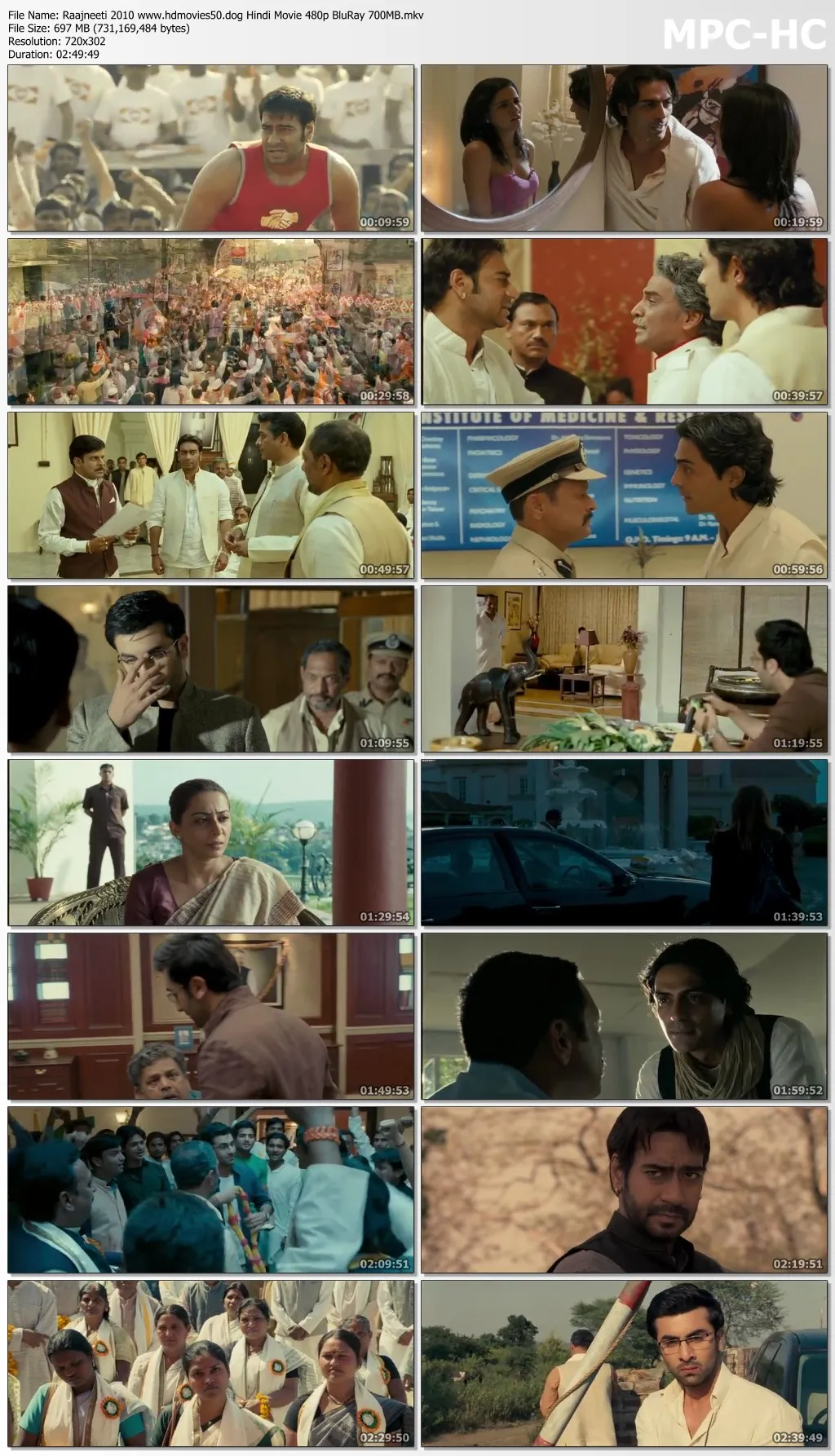 Raajneeti 2010 Hindi Movie 480p BluRay 700MB Download