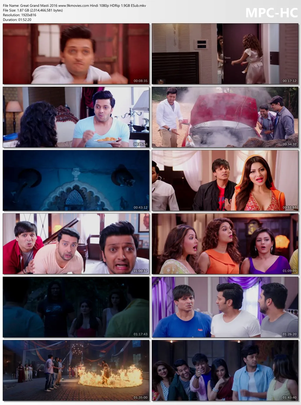 Great Grand Masti 2016 Hindi 1080p | 720p | 480p HDRip ESub Download