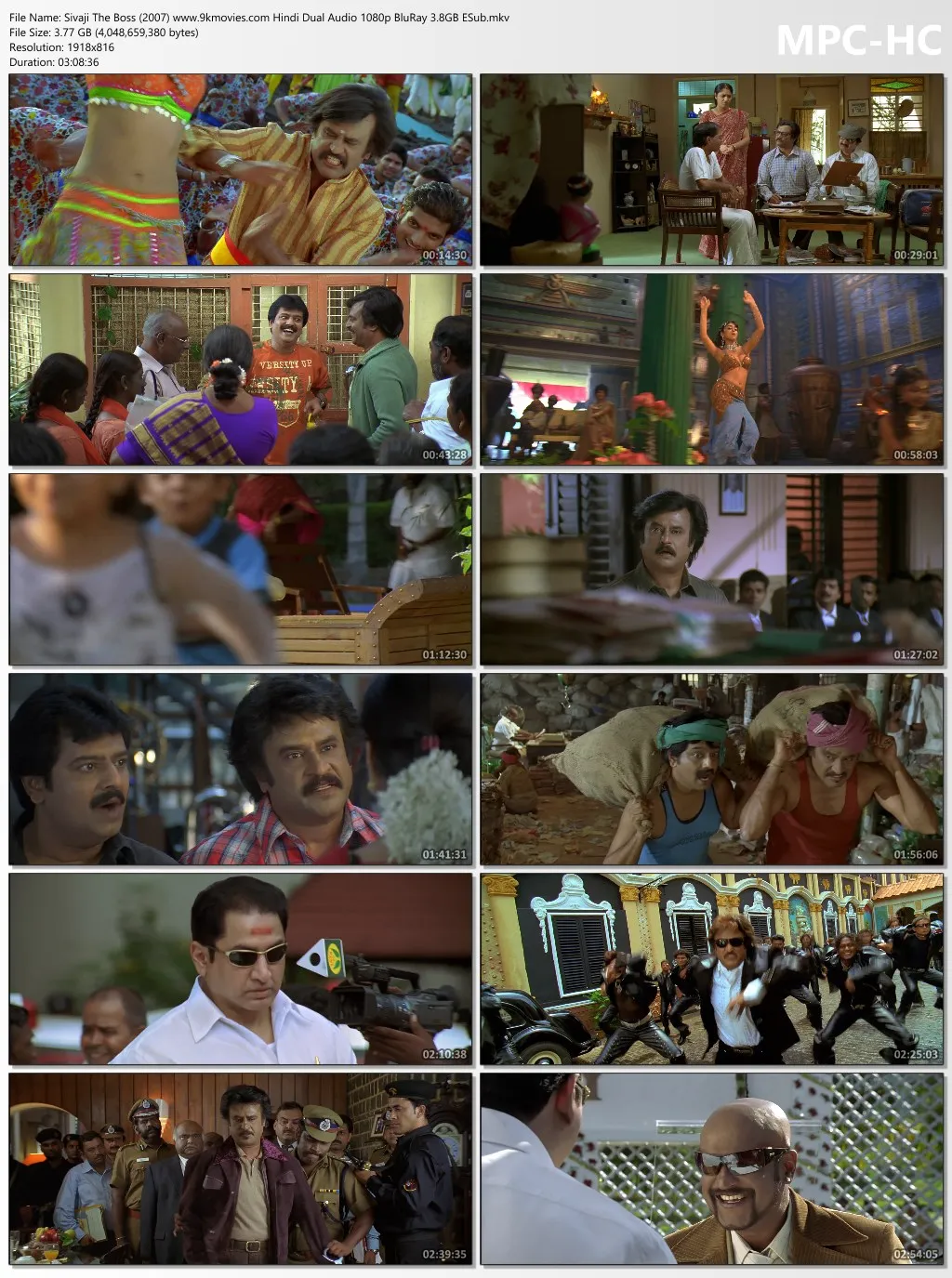 Sivaji The Boss 2007 Hindi Dual Audio 1080p | 720p | 480p BluRay ESub Download