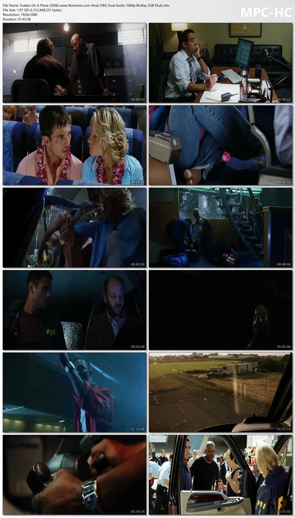 Snakes On A Plane 2006 Hindi ORG Dual Audio 1080p | 720p | 480p BluRay ESub Download