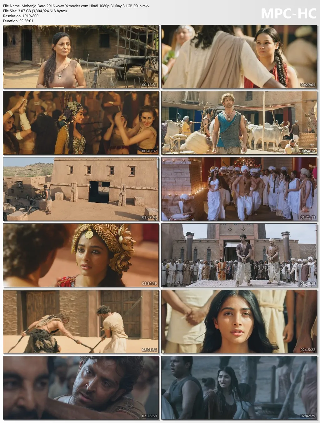 Mohenjo Daro 2016 Hindi 1080p | 720p | 480p BluRay ESub Download