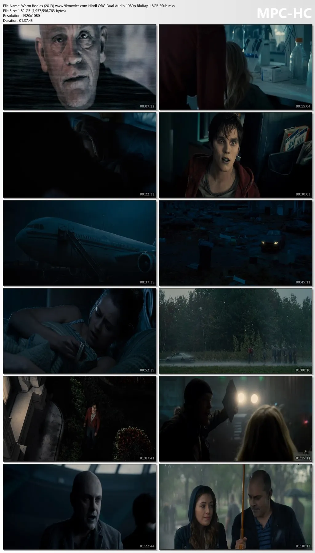 Warm Bodies 2013 Hindi ORG Dual Audio 1080p | 720p | 480p BluRay ESub Download