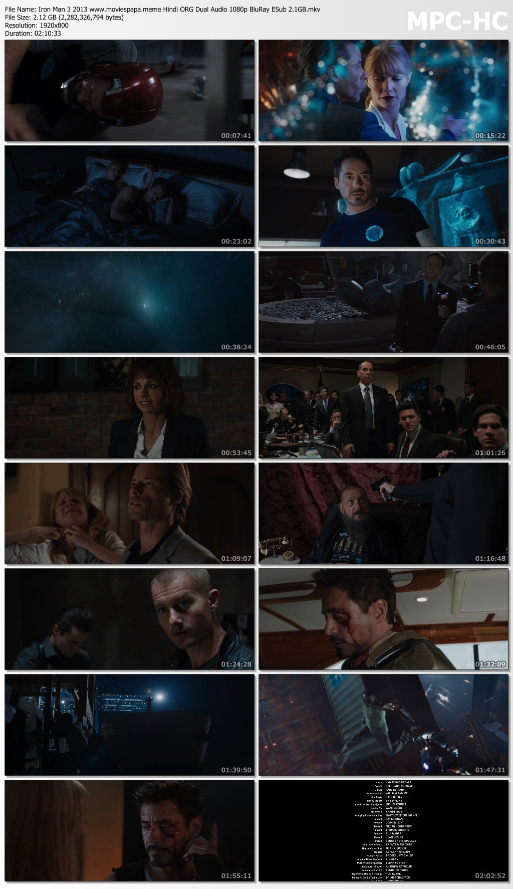 Iron Man 3 2013 Hindi ORG Dual Audio 1080p | 720p | 480p BluRay ESub Download