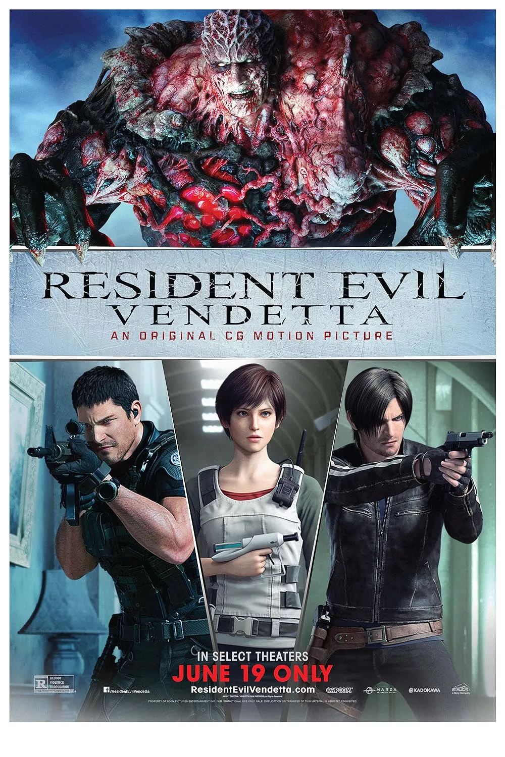 Resident Evil Vendetta 2017 Hindi ORG Dual Audio 720p BluRay ESub 850MB Download