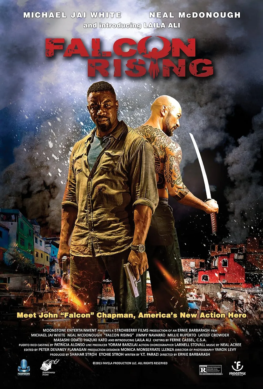 Falcon Rising 2014 Hindi ORG Dual Audio 720p BluRay ESub 850MB Download