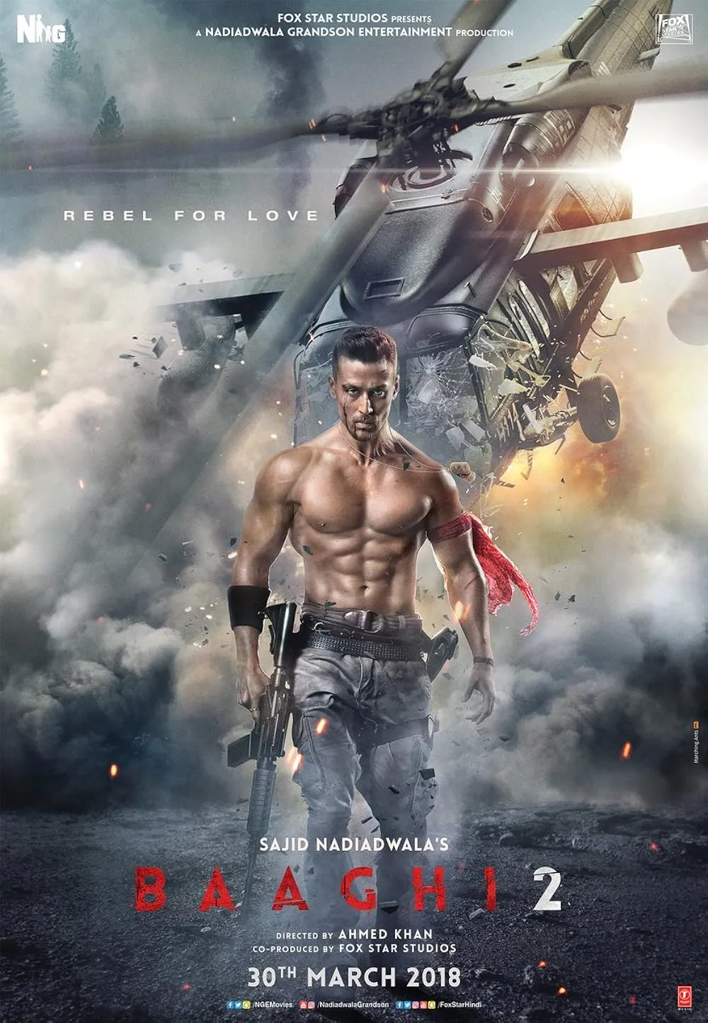 Baaghi 2 2018 Hindi 480p HDRip ESub 550MB Download