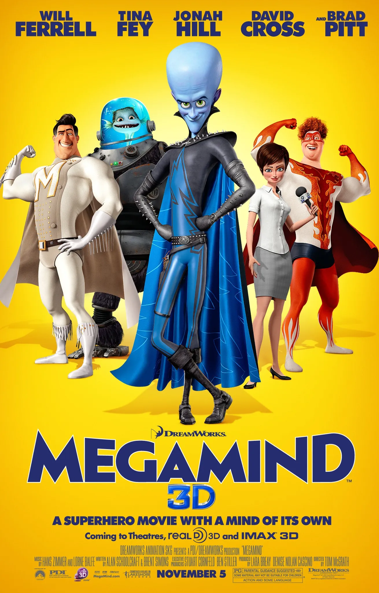 Megamind 2010 Hindi ORG Dual Audio 1080p | 720p | 480p BluRay ESub Download