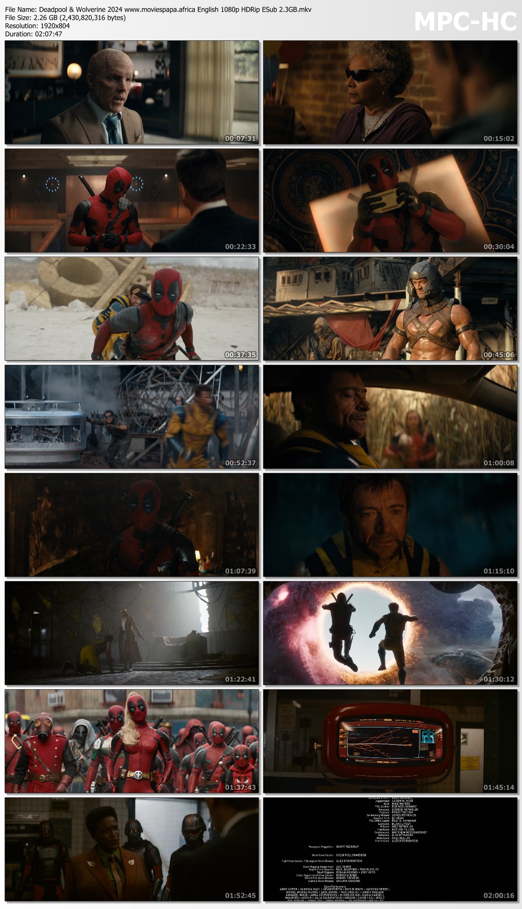 Deadpool & Wolverine 2024 English 1080p | 720p | 480p HDRip ESub Download